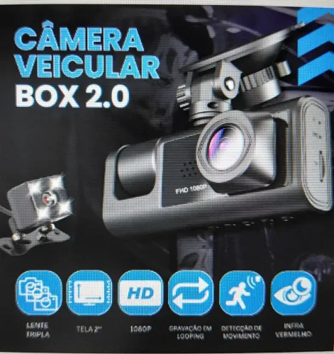 Câmera veicular 3 Câmeras novo na caixa. Retirada em Santa Rosa Niterói. R$100,00 