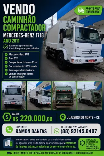 CAMINHÃO COMPACTADOR MERCEDES-BENZ 1718