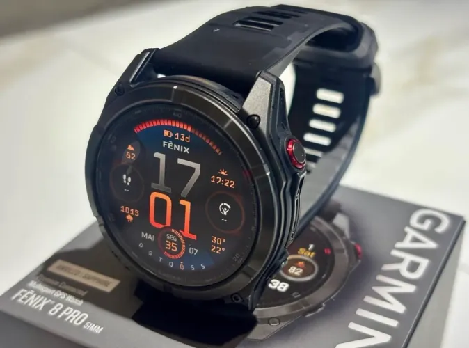 Garmin Fênix 8 Pro Preto 51mm - Amoled + Safira + Titânio