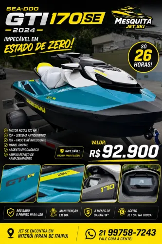 Jet ski sea doo Gti 170 Se 
