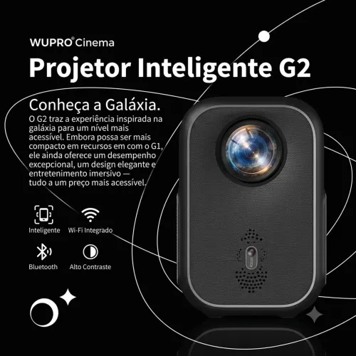 Projetor WUPRO Cinema G2 Full HD (Google TV) + Tela 100" (Pronta Entrega)