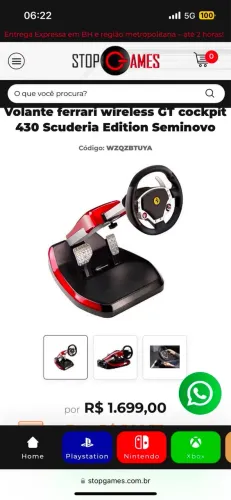 Volante Ferrari thrustmaster para ps3 Barato