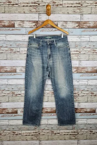 calça jeans lacoste corte straight masculina original