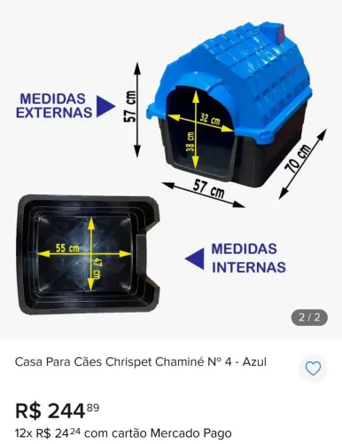 Casinhas de cachorro - A PARTIR DE 20 reais. Buscar no Eldorado