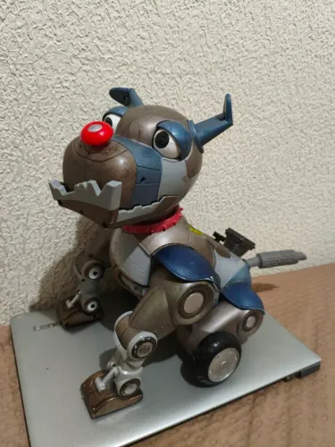 Cachorro Robô Antigo WowWee Robotics Wrex The Dawg antigo e raro colecionável 