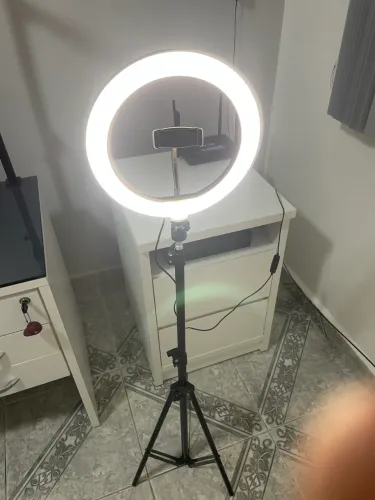 Ring Light Iluminador 12? Polegadas Com Tripé De 2.10 Metro Ring Light Iluminador