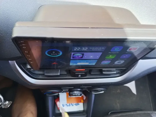 Kit Multimidia Universal 9'' Android 15 Carplay Android Auto + Câmera de Ré Automotiva