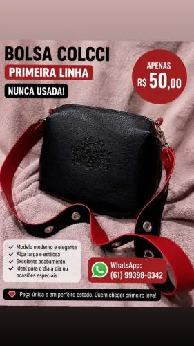 Bolsa Colcci Feminina Preta - Nova, Nunca Usada