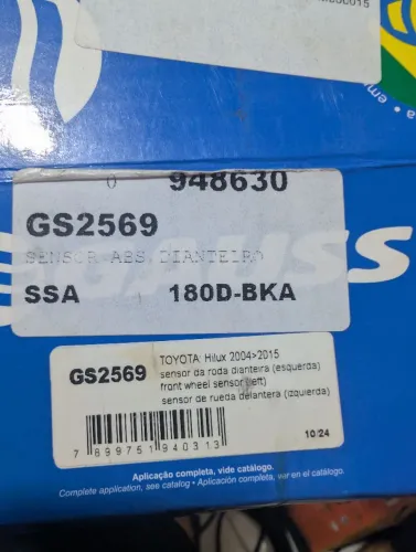 Toyota Hilux Sw4 Sensor ABS 05 a 2015