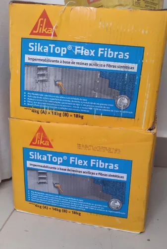 SikaTop Flex Fibra. argamassa polimérica impermeabilizante flexível, bicomponente