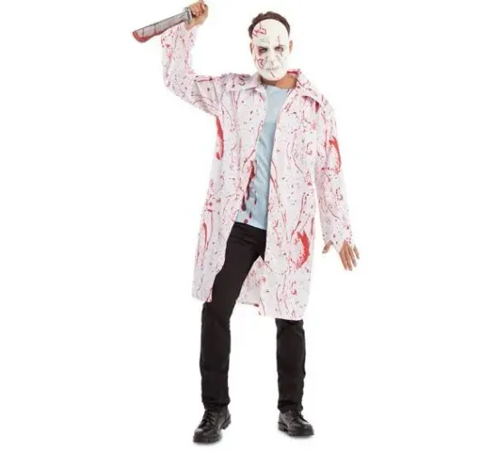 Jaleco médico macabro fantasia Halloween