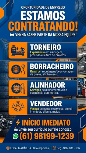 Vaga de emprego - Centro automotivo
