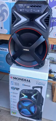 Caixa de Som Mondial Connect Lights CM-400 Bluetooth 400W RMS Portátil