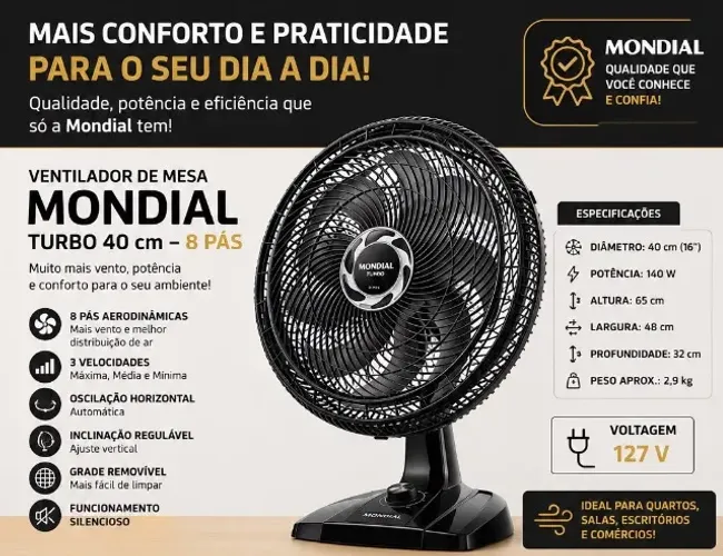 Ventilador Mondial Turbo