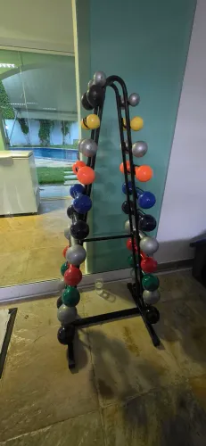 Halteres Emborrachados + Suporte