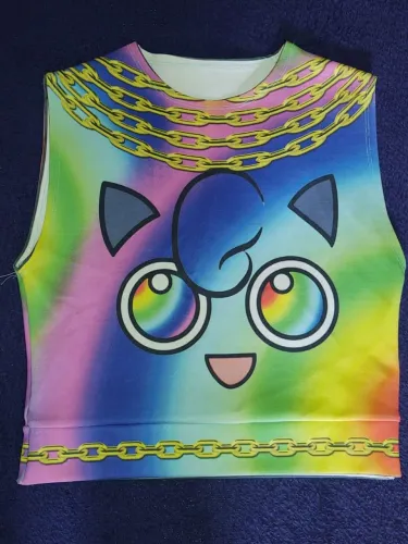 Top cropped regata Jigglypuff P/M neon