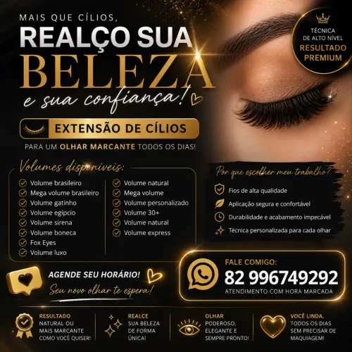 Extensão de cílios atendimento em (Maceió e União Dos Palmares)