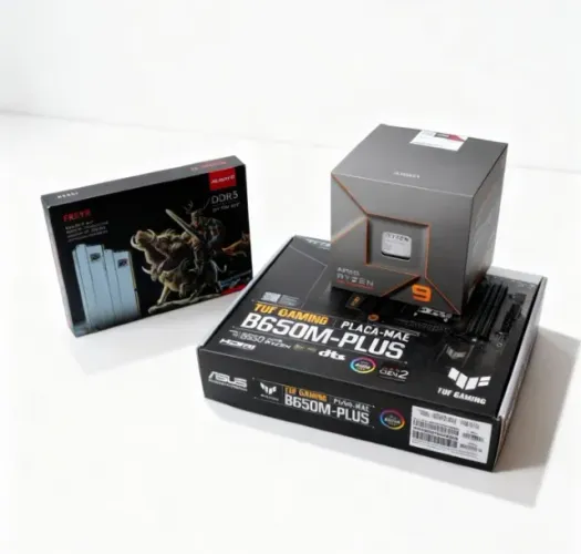 kit Placa Asus TUF AM5, Processador Ryzen e Memoria DDR5