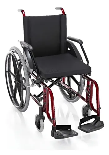 Cadeira Rodas Desmontável, Leve Com Almofada, Confortável Cor Vinho