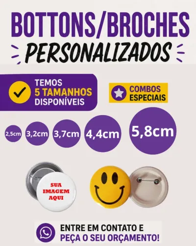 Bottons/broches personalizados
