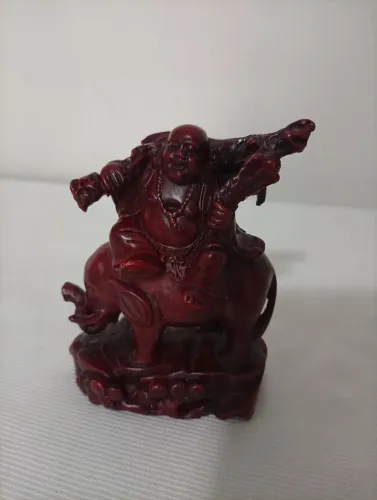 Escultura de Buda em cima de Elefante de Laca