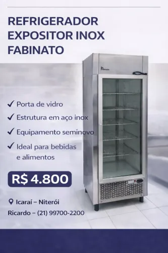 Geladeira Expositora em Inox Fabinato 220V