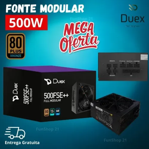 Fonte Gamer Duex 500w Modular