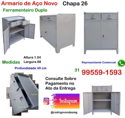Armário Ferramenteiro Comercio serviço Oficina Ferramentas Industria auto casa loja