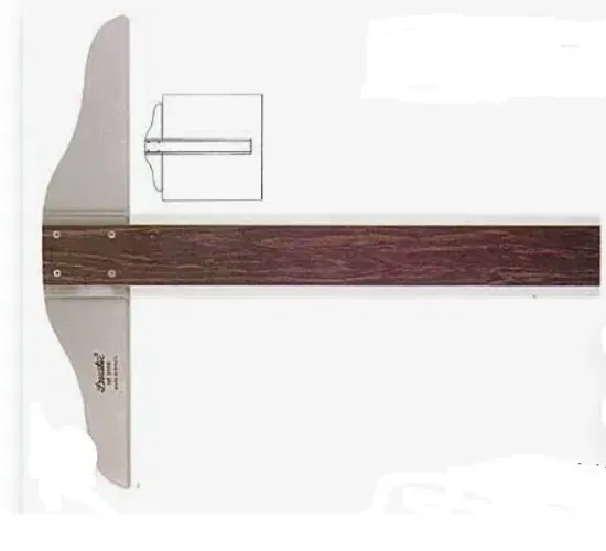 Trident Régua T de 80 cm Fenólica Cabeçote Móvel com Transferidor