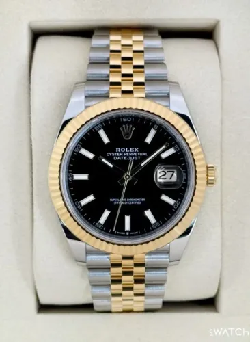 Relógio Rolex³ DateJust Jubilee Prata Dourado 40mm Automático Aço Inox A Prova D'água Vidr