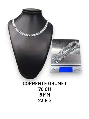 Corrente de Prata Grumet