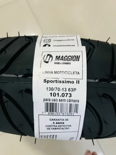 Pneu Maggion Sportissimo 130/70 - 13 (traseiro Nmax)
