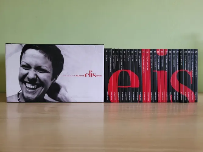 Livros-Cds - coleção Folha- O melhor de Elis Regina- completa-25 volumes- na caixa- Novo