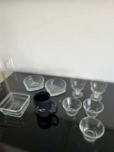 Lote potes taças caneca etc vidro