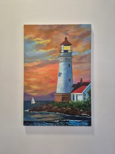 Pintura Óleo sobre tela - Farol
