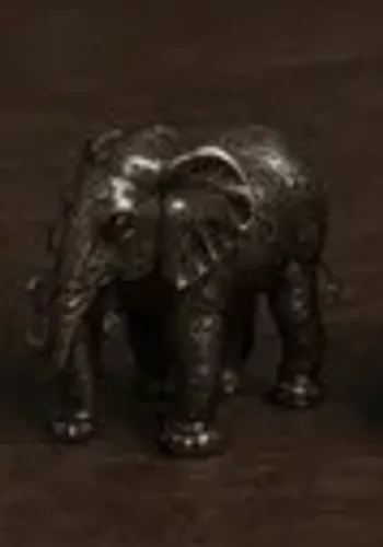 Estátua antiga elefante de ferro