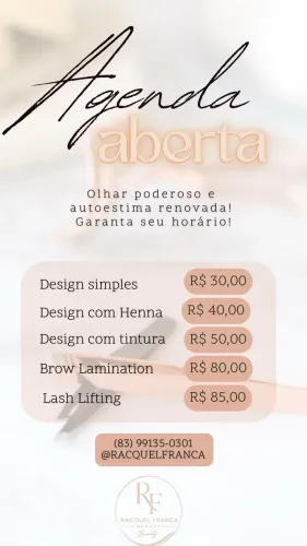 Design de sobrancelha e lash lifting ?