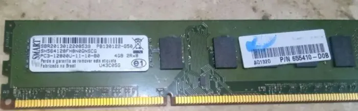 Memoria ddr3 4gb todas funcionando perfeitamente.