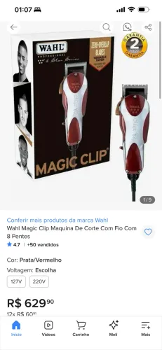 Máquina corte cabelo