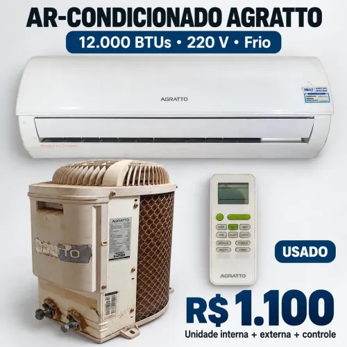 Ar-condicionado Split Agratto 12.000 BTUs - 220 V