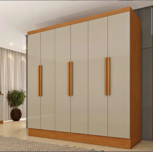 Guarda-Roupa 6 Portas Montello 1,80 m Cinamomo Off White