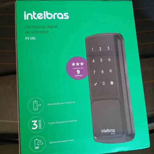 Fechadura Digital Intelbras FV 101 - sobrepor - 9 senhas