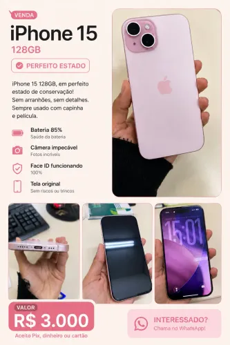 IPHONE 15 128gb Semi Novo