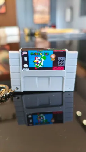 Chaveiro cartucho super Nintendo SNES