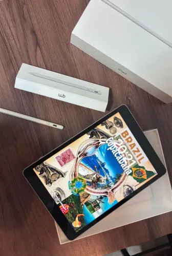 iPad 9ª Geração 64GB Prata Wi-Fi + Caneta WB + Caixa Original