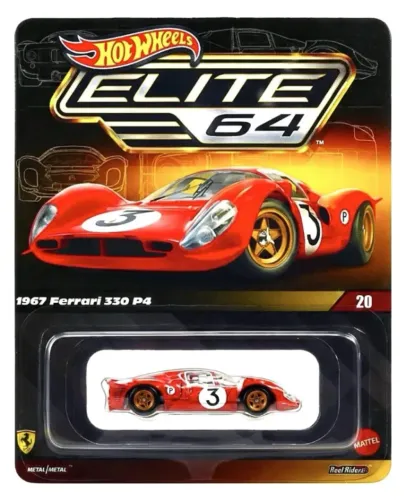 Hot Wheels Rlc Elite 64 1967 Ferrari 330 P4 Escala 1:64 Vermelha