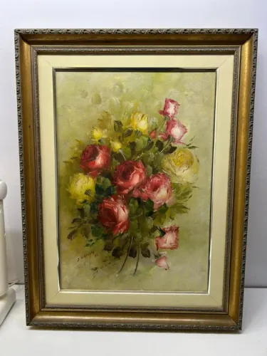 Buquê de Rosas de Ladislau Nahlovsky - Quadro Óleo Sobre tela