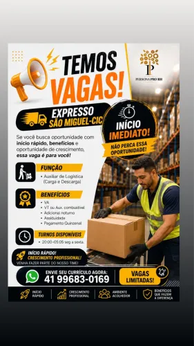 Vagas expresso São Miguel cic