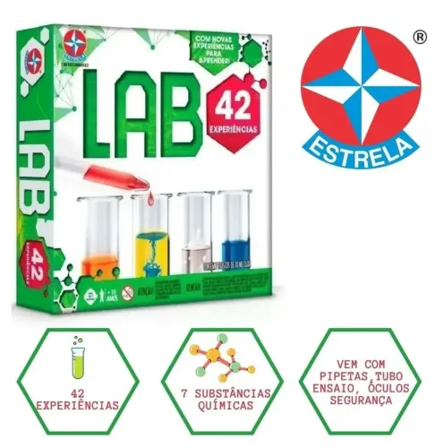 Jogo Lab 42 Experiências Estrela Brinquedo Jogo Divertido