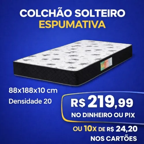 Colchão Solteiro Espuma Ativa